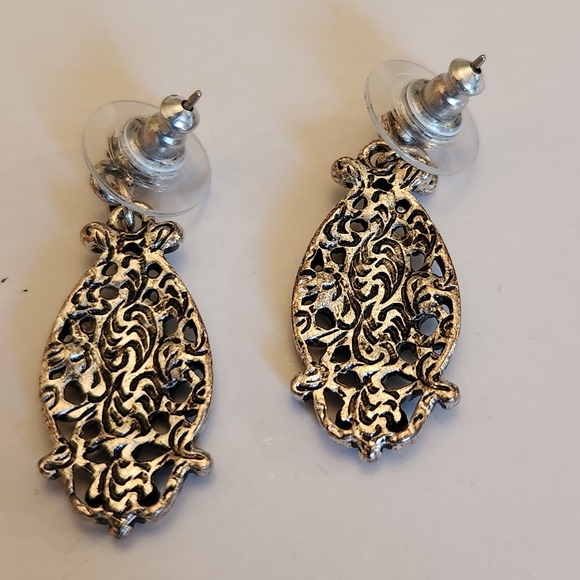 Vintage 1928 victorian style earrings crystal - Picture 5 of 5